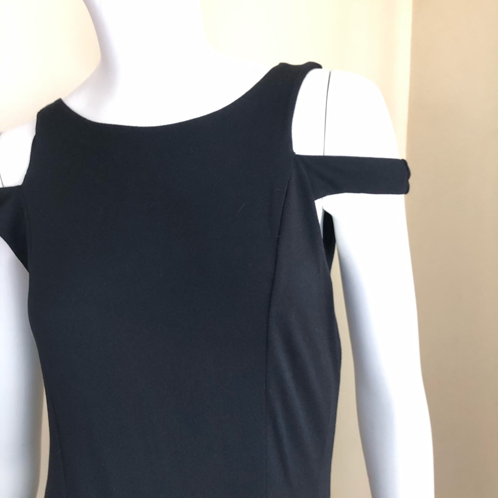 rag & bone black open shoulder dress